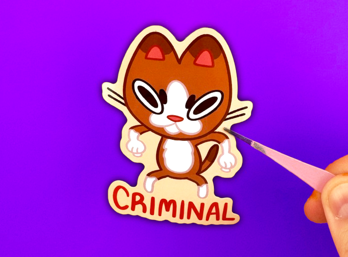 Criminal Cat Sticker