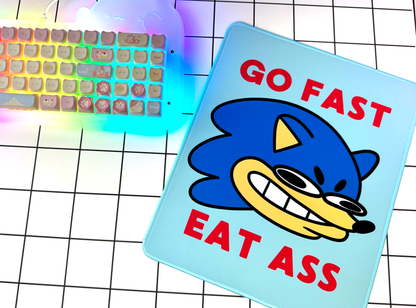 Go Fast Eat Ass Hedgehog Mousepad