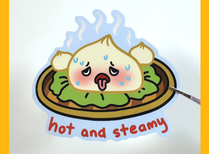Steamy Buns Sticker | 3in Vinyl Sticker