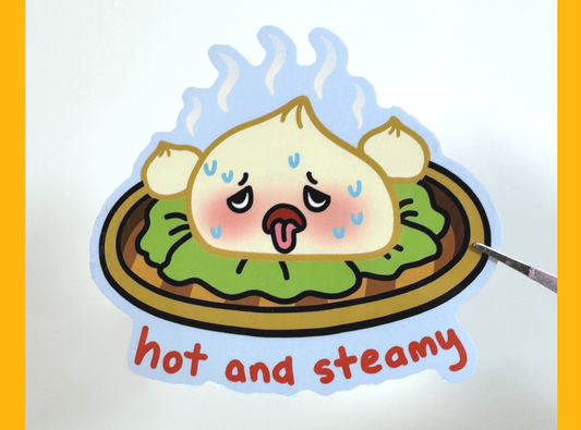 Steamy Buns Sticker | 3in Vinyl Sticker