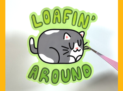 Loaf Cat Sticker | 3in Vinyl Sticker