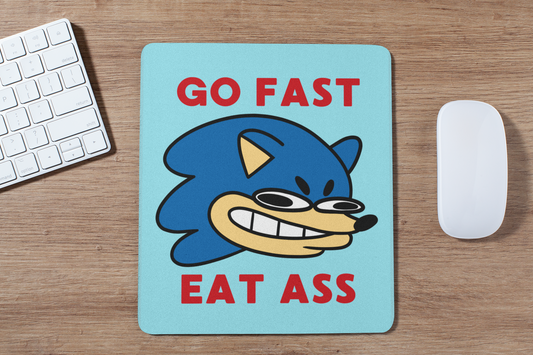 Go Fast Eat Ass Hedgehog Mousepad