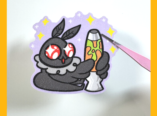 Mothman Lamp Sticker | 3in Vinyl Sticker