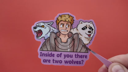 2 Wolves Sticker