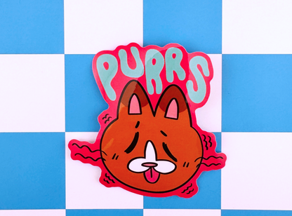 Purrs Cat Sticker