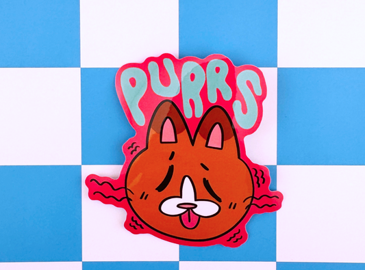 Purrs Cat Sticker