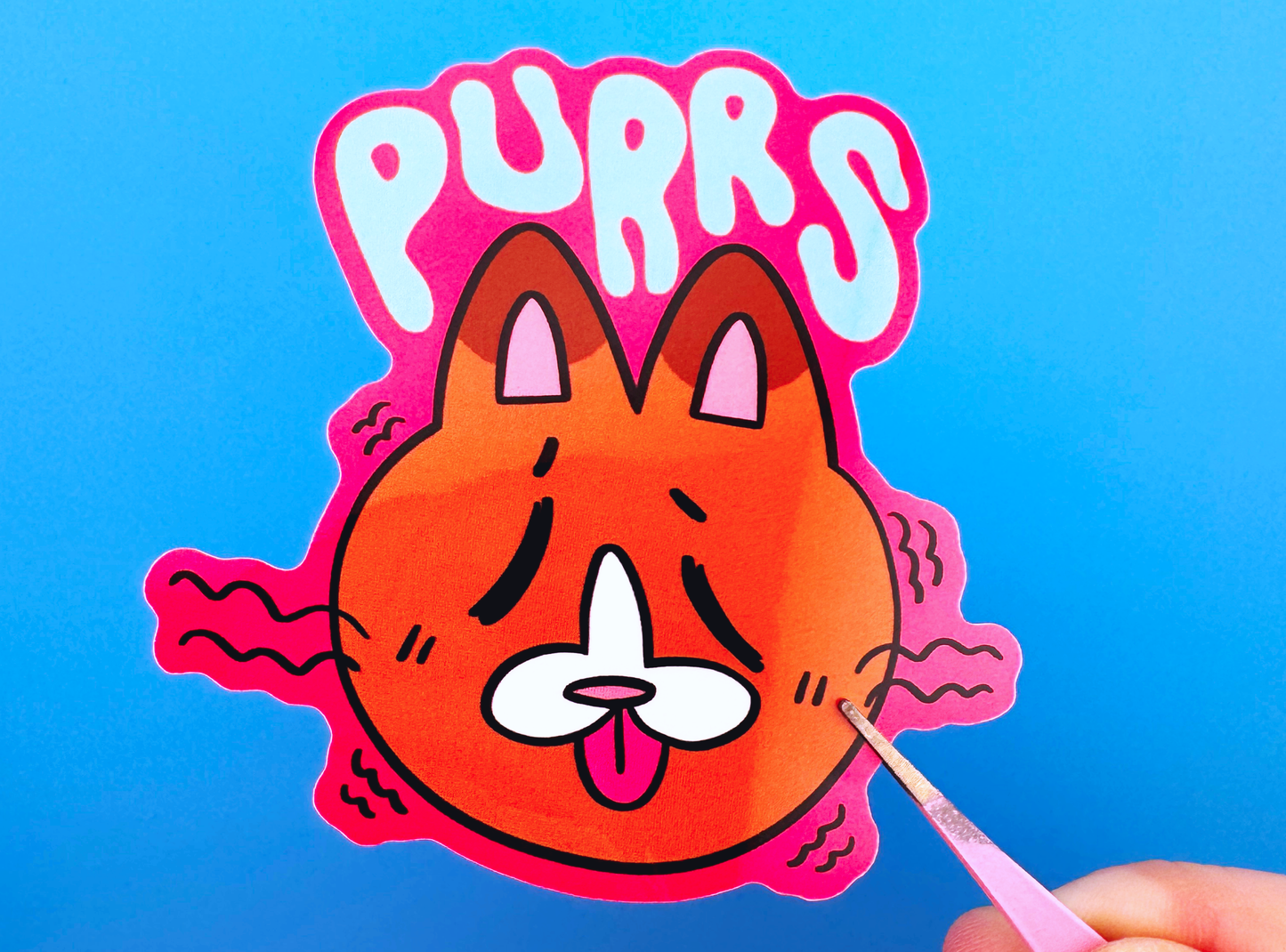 Purrs Cat Sticker