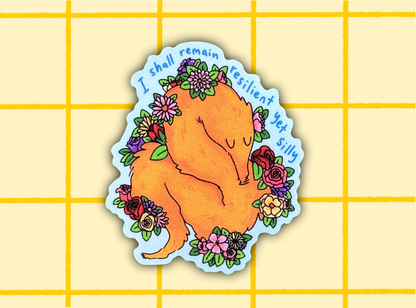 Resilient & Silly Worm Sticker | 3in Vinyl Decal