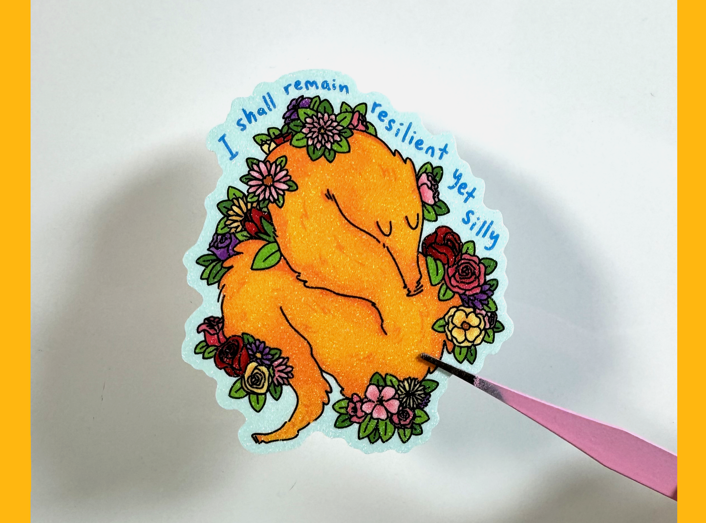 Resilient & Silly Worm Sticker | 3in Vinyl Decal