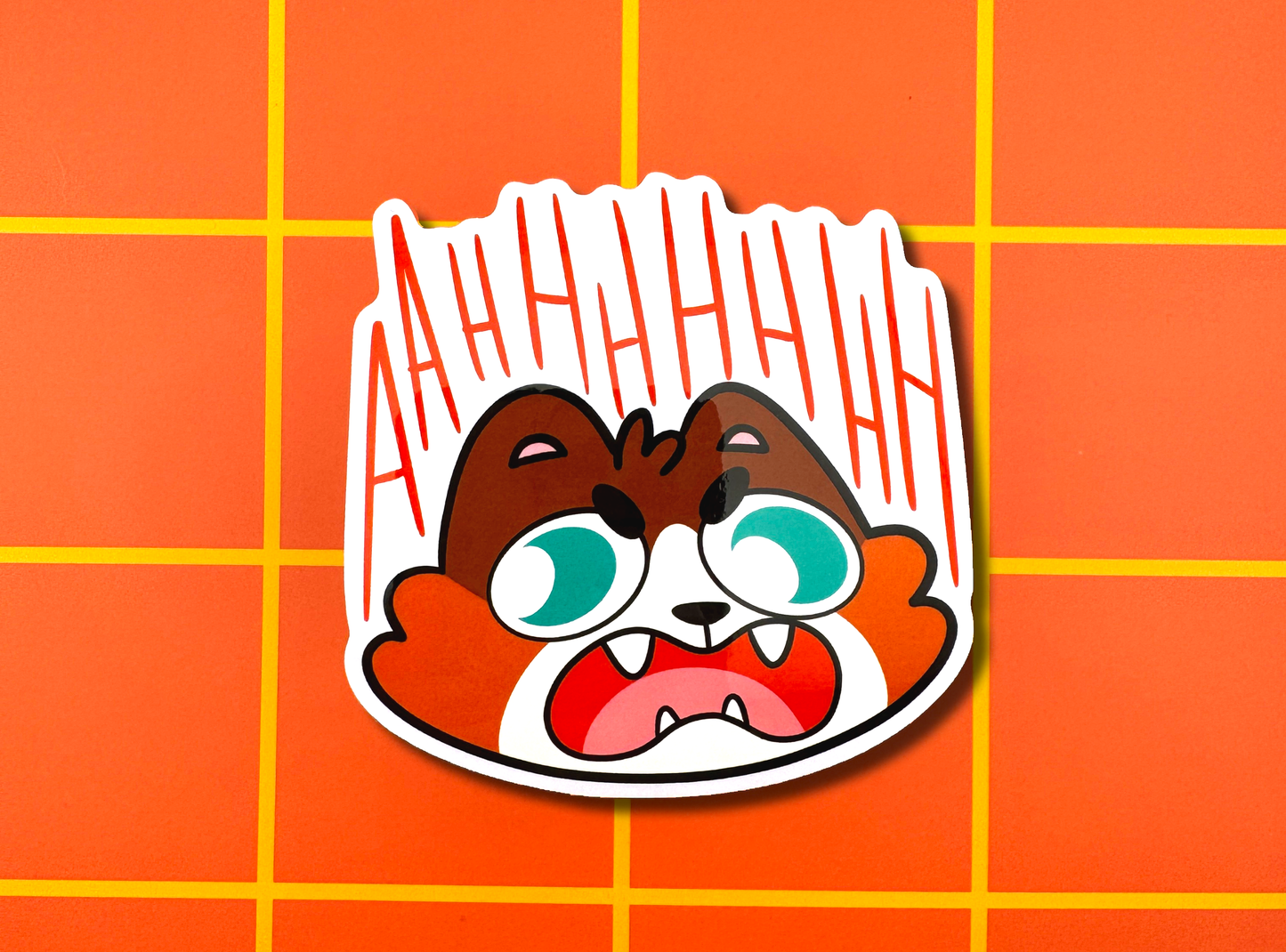 Screaming Cat Sticker