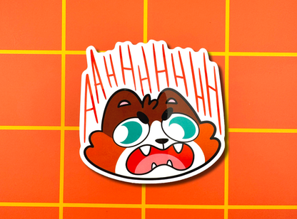 Screaming Cat Sticker