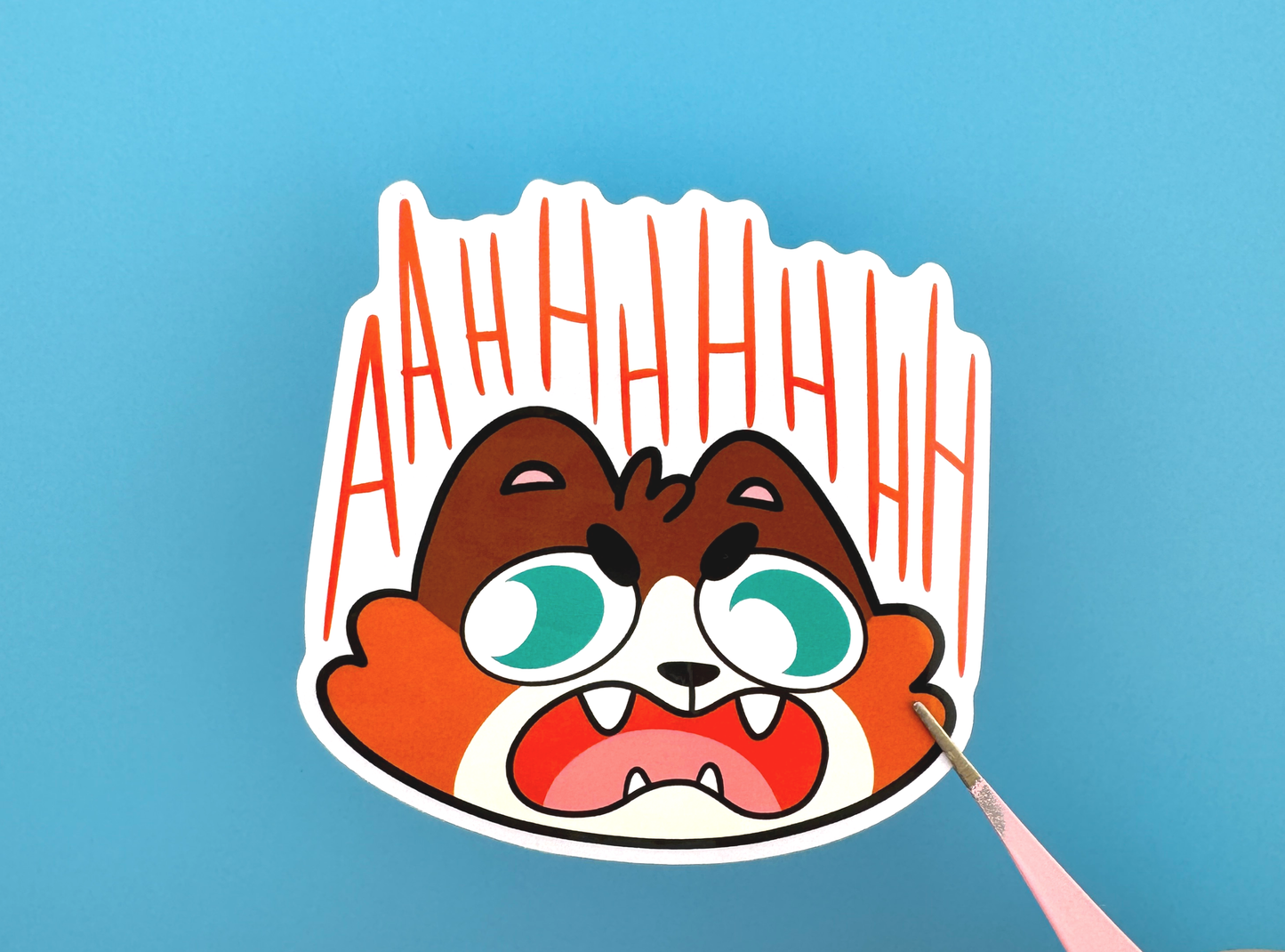 Screaming Cat Sticker