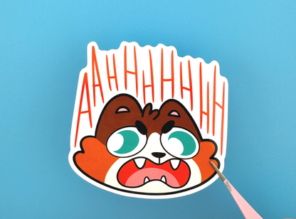 Screaming Cat Sticker