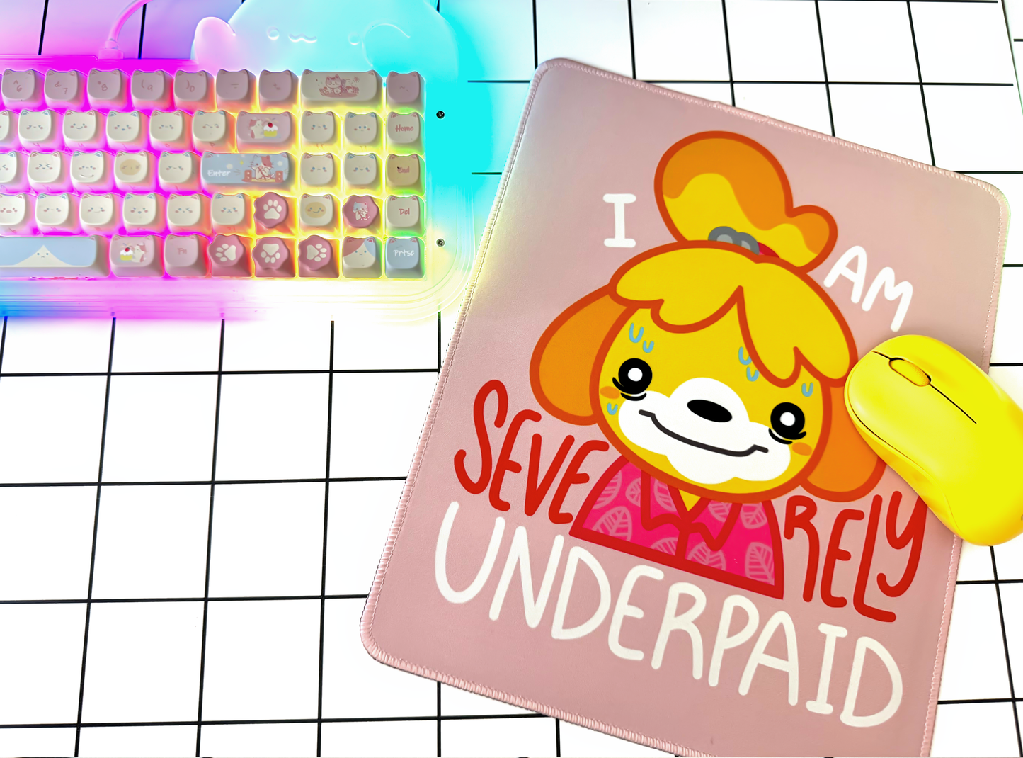 Severely Underpaid Animal Island Mousepad