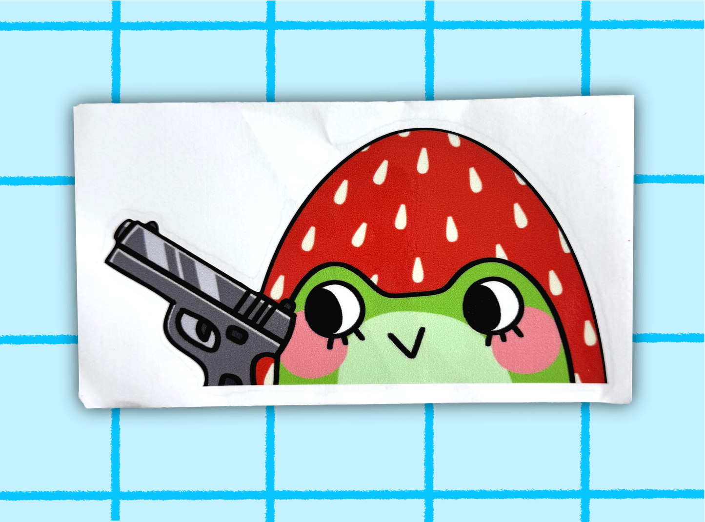 Strawberry Frog Gun Transfer Decal