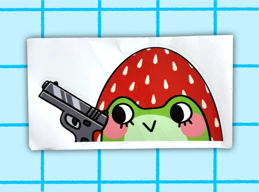 Strawberry Frog Gun Transfer Decal