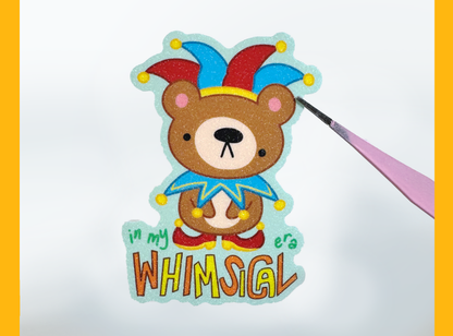 Whimsical Era Clown Bear Sticker | 3in Vinyl Sticker