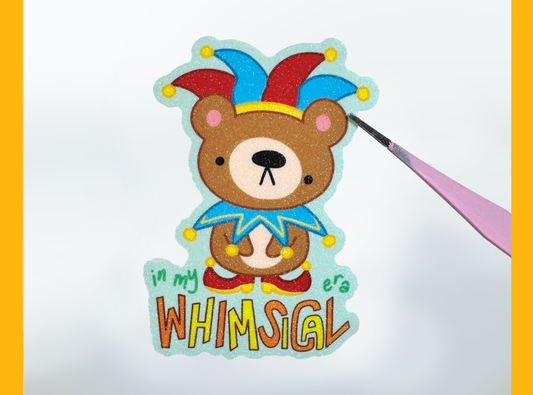 Whimsical Era Clown Bear Sticker | 3in Vinyl Sticker