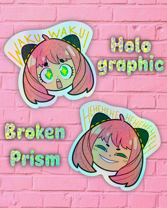 Pink Spy Daughter Sticker (Cute & Evil Variations)