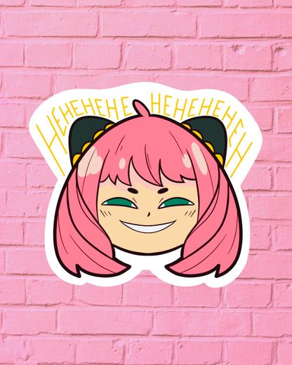 Pink Spy Daughter Sticker (Cute & Evil Variations)