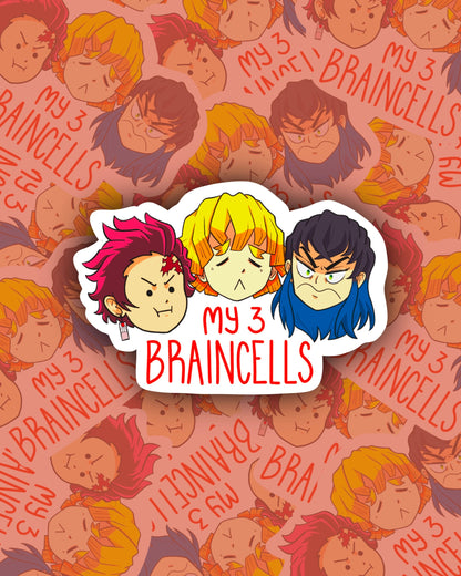 3 braincells - Sticker