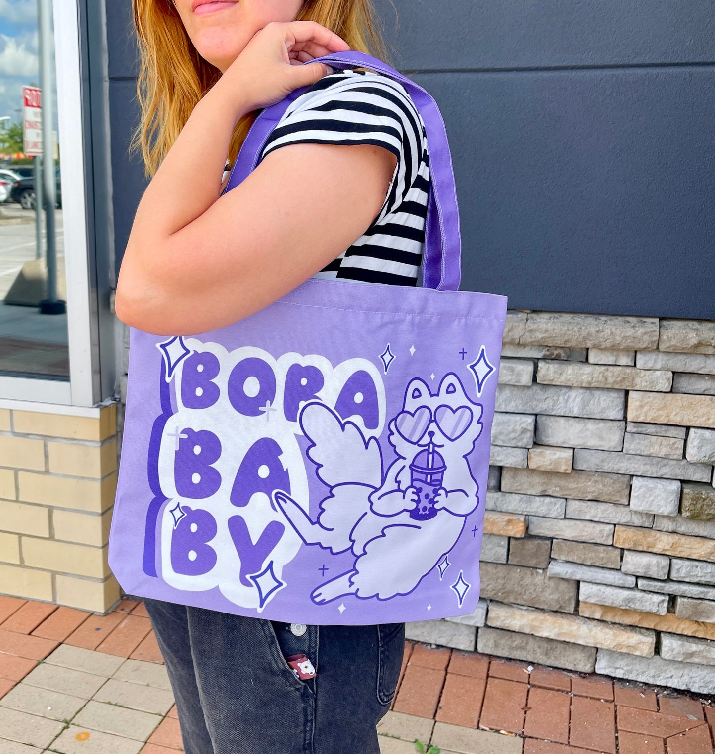 Boba Baby Zippable Tote Bag  (Color Options Available)