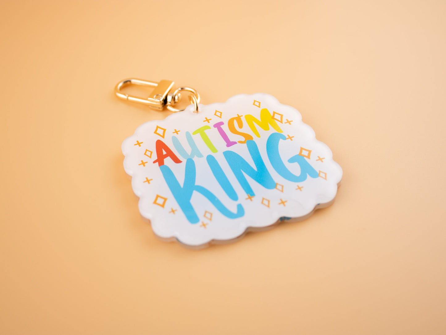 Autism King & Queen - Acrylic Charm