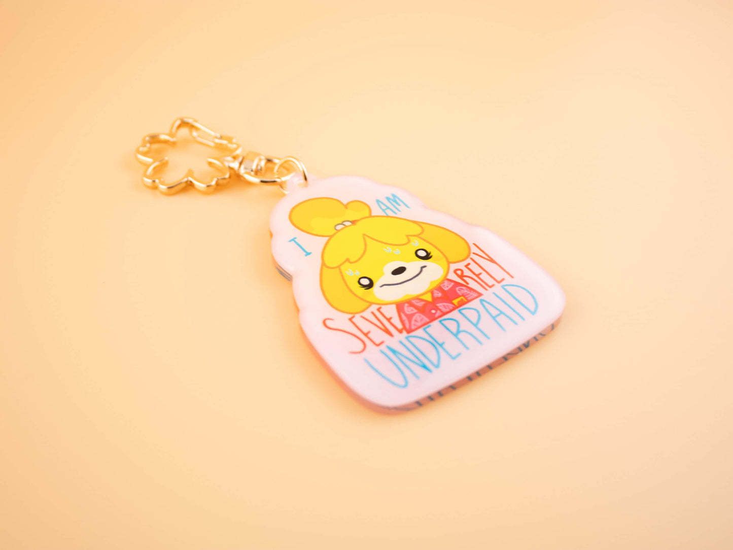 Underpaid Island Employee  - Acrylic Charm - Cute Keychain for Anime Manga Animal Lovers Gift