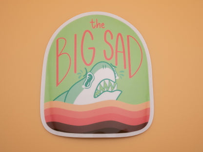 Big Sad Shark - Transparent Sticker