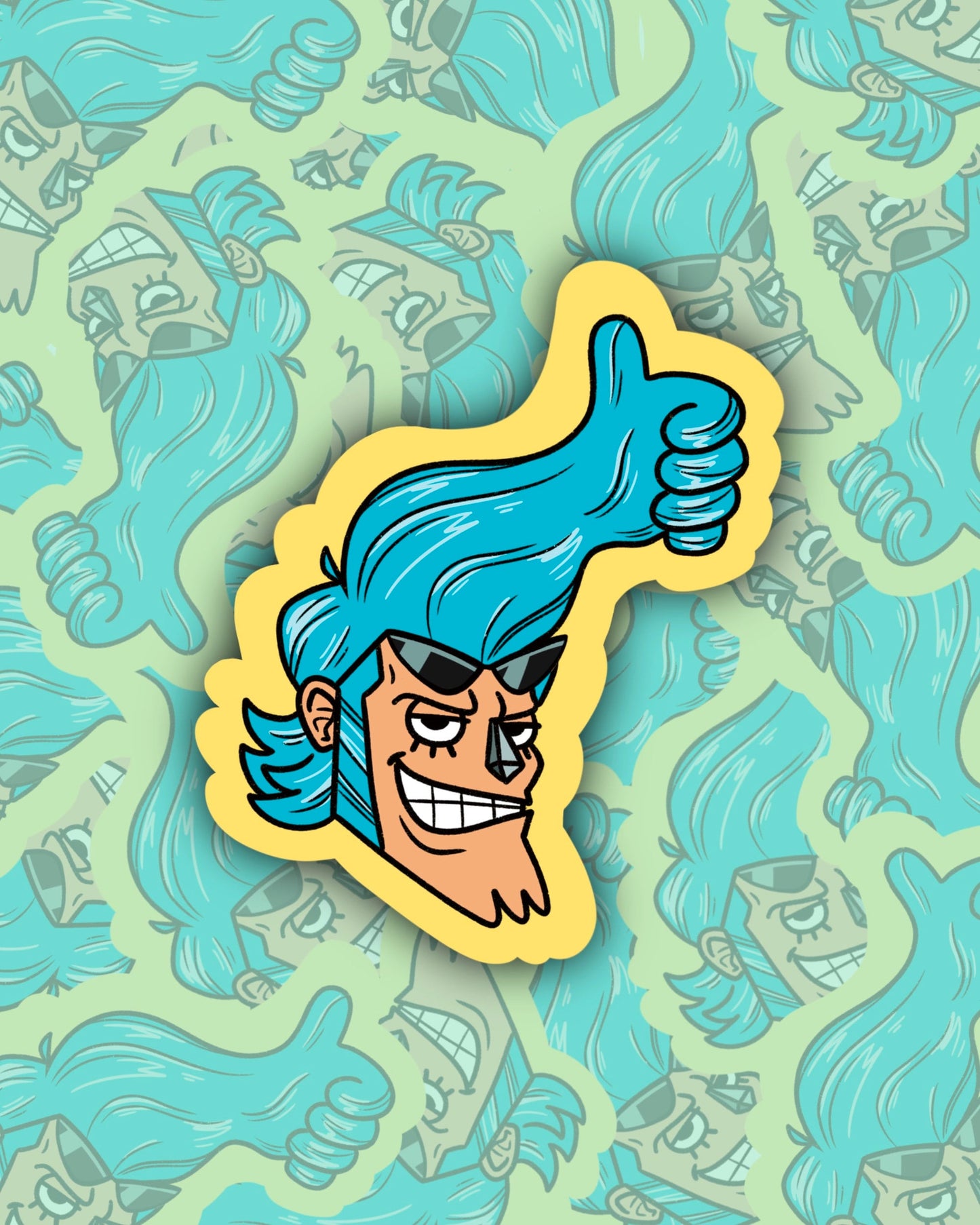 Thumbs Up Cyborg - Sticker