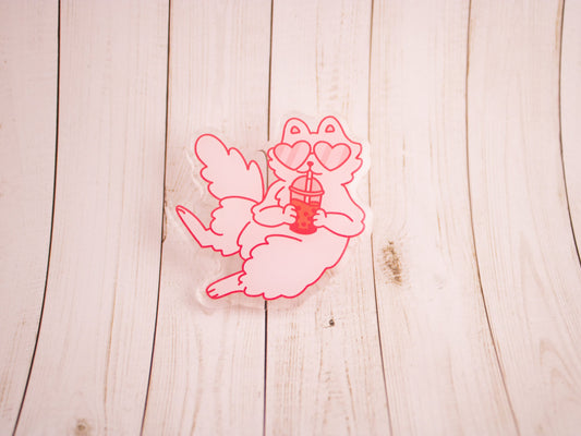 Boba Baby Cat Acrylic Pin