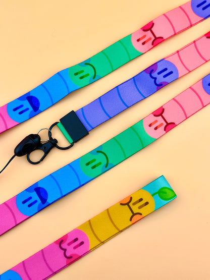 Colorful Dirt Critters Lanyard