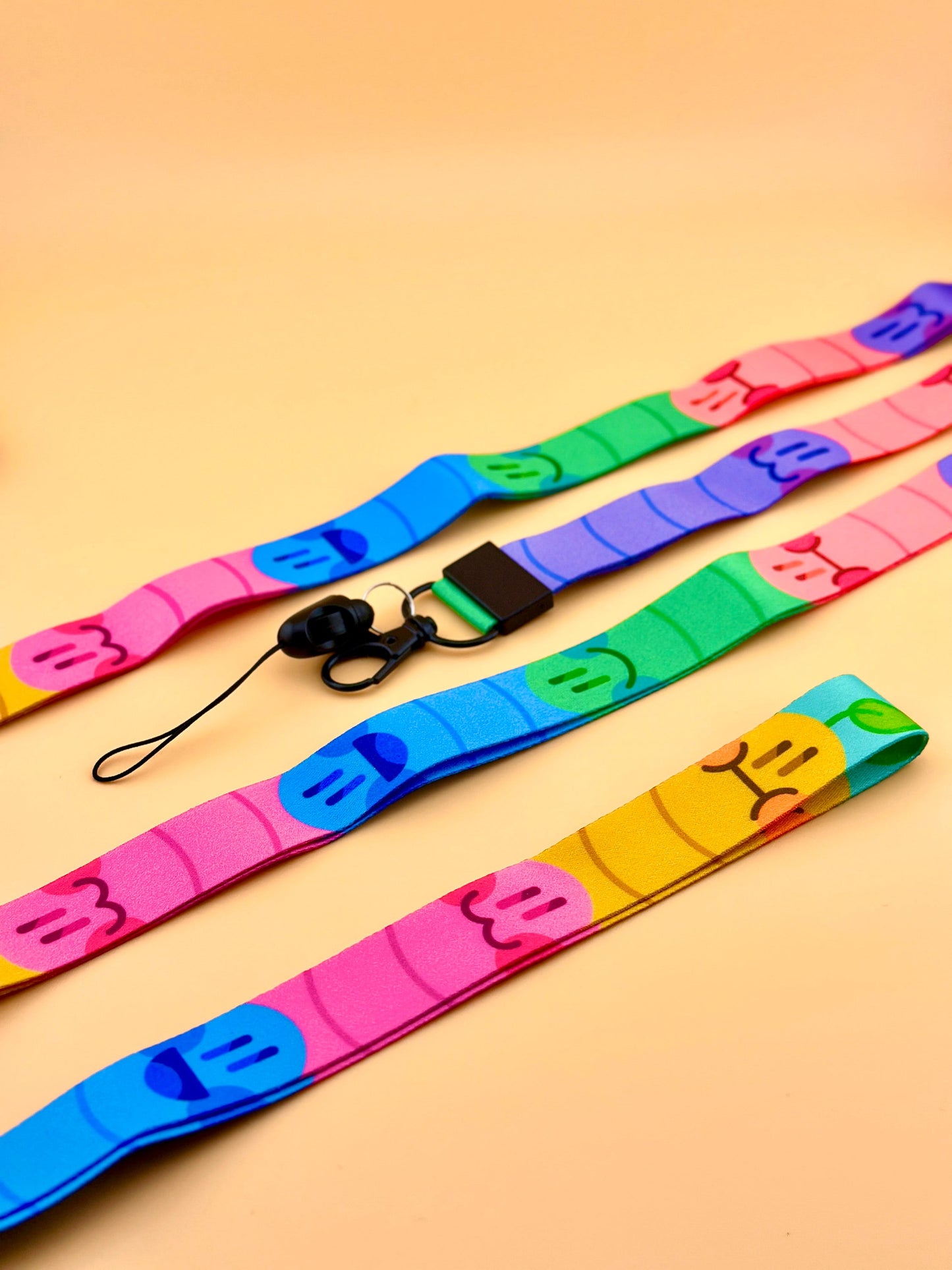 Colorful Dirt Critters Lanyard