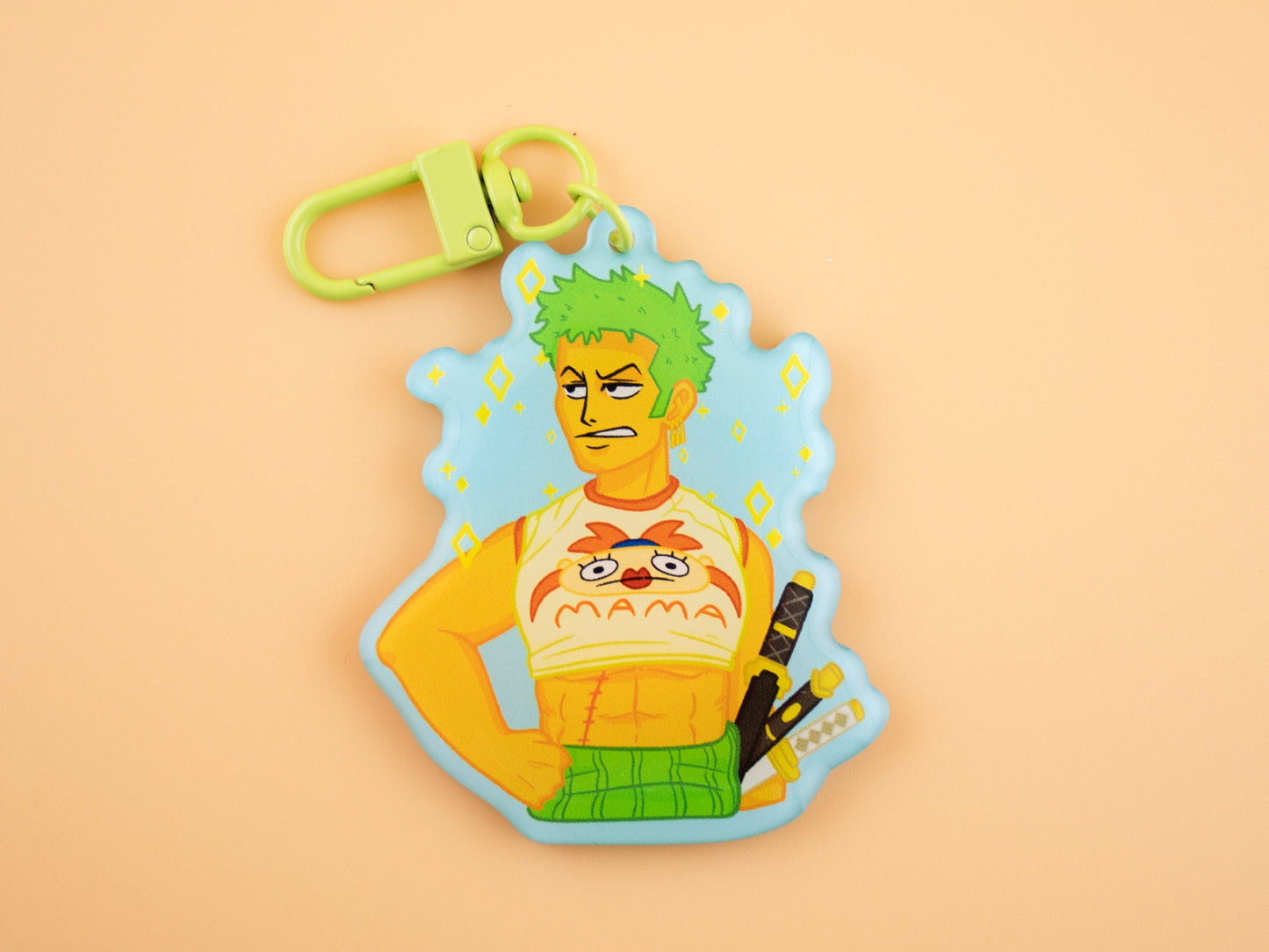 Mama Moss Head - Acrylic Charm