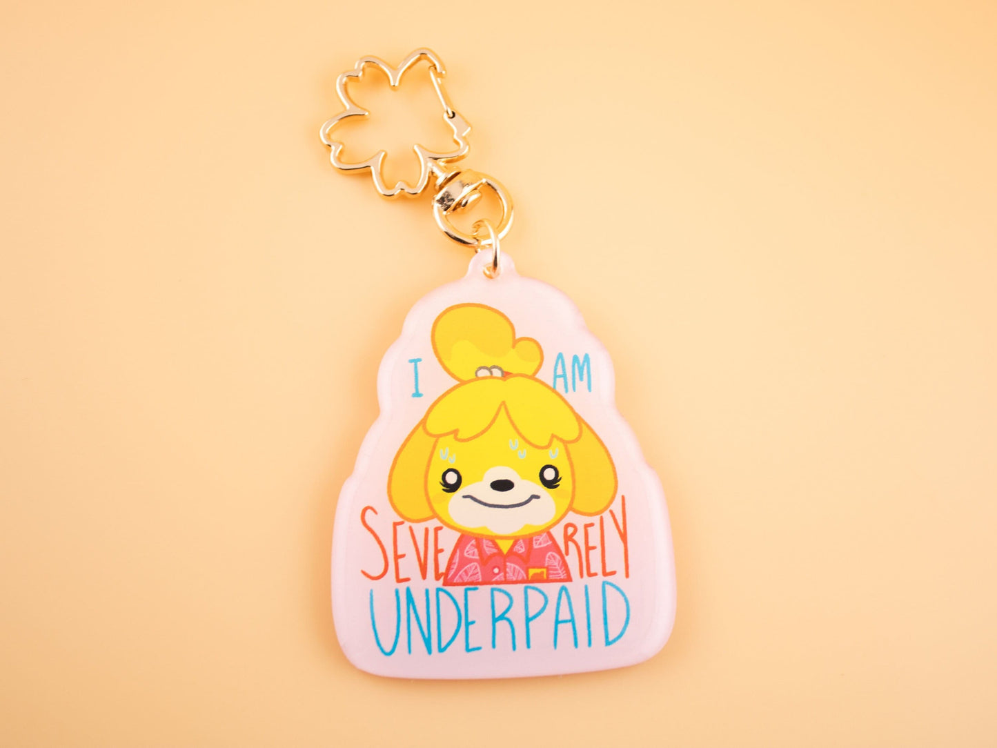 Underpaid Island Employee  - Acrylic Charm - Cute Keychain for Anime Manga Animal Lovers Gift