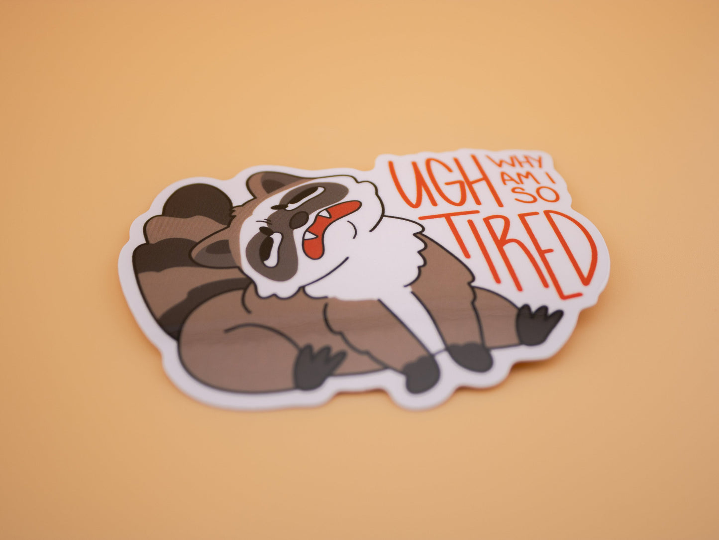 Tired Raccoon - Sticker